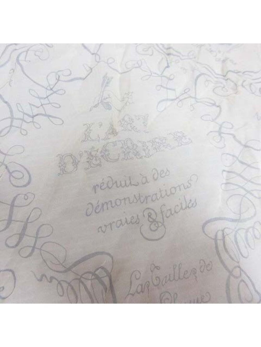 Hermes Gavroche 45 Book of Art L'art D'ecrire Silk Scarf Off White See Through - Picture 2 of 7
